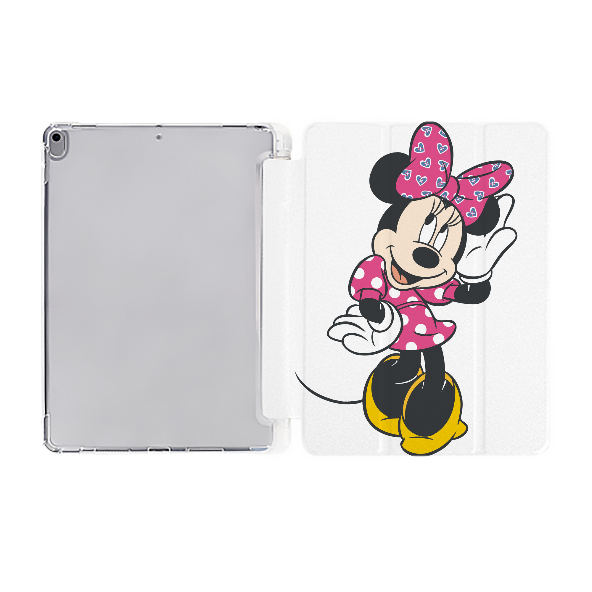 （画像用） ミッキーマウス Mickey Mouse IPad ケース ペン収納付き 三つ折りスタンド PUレザー×シリコン 対応機種9.5/10.5/10.9インチ